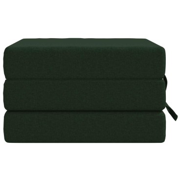 vidaXL Κρεβάτι Καναπέ Αναδιπλούμενο 90x67x45cm Σκούρο Πράσινο