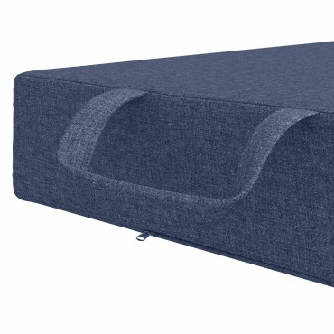 vidaXL Κρεβάτι Καναπέ Αναδιπλούμενο 90x67x45cm Μπλε