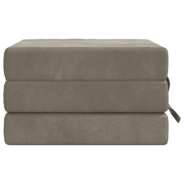 vidaXL Κρεβάτι Καναπέ Αναδιπλούμενο 90x67x45cm Ανοιχτό γκρι