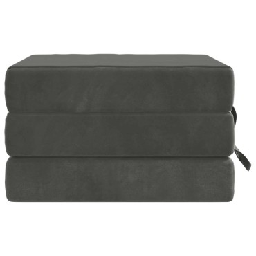 vidaXL Κρεβάτι Καναπέ Αναδιπλούμενο 90x67x45cm Σκούρο Γκρι