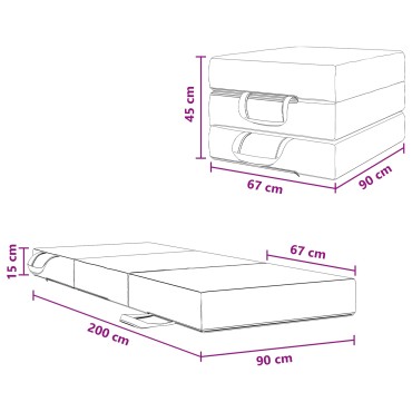 vidaXL Κρεβάτι Καναπέ Αναδιπλούμενο 90x67x45cm Μαύρο