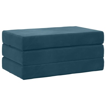 vidaXL Κρεβάτι Καναπέ Αναδιπλούμενο 100x67x45cm Μπλε