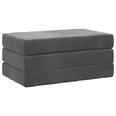 vidaXL Κρεβάτι Καναπέ Αναδιπλούμενο 100x67x45cm Σκούρο Γκρι