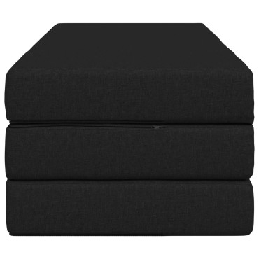 vidaXL Κρεβάτι Καναπέ Αναδιπλούμενο 120x67x45cm Μαύρο