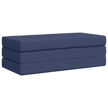 vidaXL Κρεβάτι Καναπέ Αναδιπλούμενο 120x67x45cm Μπλε