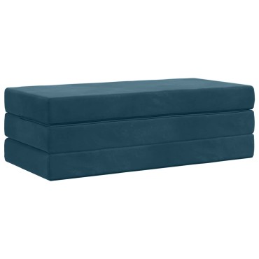 vidaXL Κρεβάτι Καναπέ Αναδιπλούμενο 120x67x45cm Μπλε