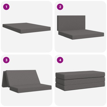 vidaXL Κρεβάτι Καναπέ Αναδιπλούμενο 140x67x45cm Ανοιχτό γκρι