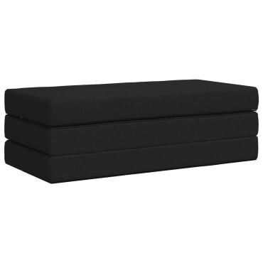 vidaXL Κρεβάτι Καναπέ Αναδιπλούμενο 140x67x45cm Μαύρο