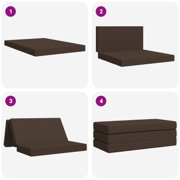 vidaXL Κρεβάτι Καναπέ Αναδιπλούμενο 140x67x45cm Taupe