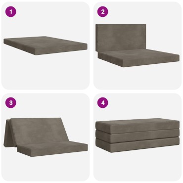 vidaXL Κρεβάτι Καναπέ Αναδιπλούμενο 140x67x45cm Ανοιχτό γκρι