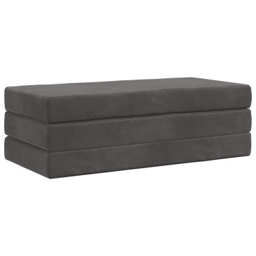 vidaXL Κρεβάτι Καναπέ Αναδιπλούμενο 140x67x45cm Σκούρο Γκρι