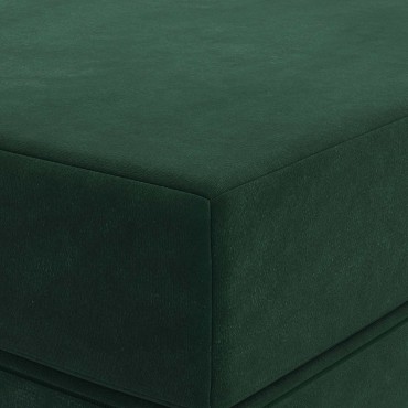 vidaXL Κρεβάτι Καναπέ Αναδιπλούμενο 140x67x45cm Σκούρο Πράσινο