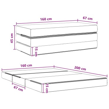 vidaXL Κρεβάτι Καναπέ Αναδιπλούμενο 160x67x45cm Μαύρο