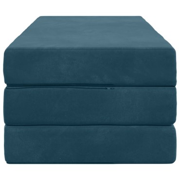 vidaXL Κρεβάτι Καναπέ Αναδιπλούμενο 160x67x45cm Μπλε