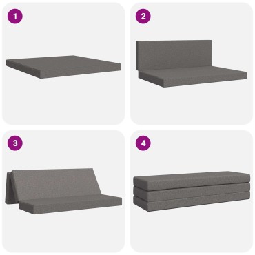 vidaXL Κρεβάτι Καναπέ Αναδιπλούμενο 180x67x45cm Ανοιχτό γκρι