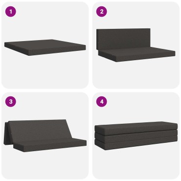 vidaXL Κρεβάτι Καναπέ Αναδιπλούμενο 180x67x45cm Σκούρο Γκρι