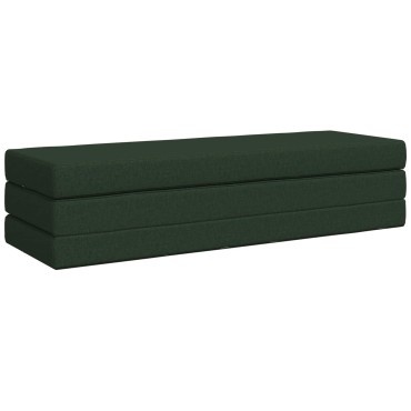 vidaXL Κρεβάτι Καναπέ Αναδιπλούμενο 180x67x45cm Σκούρο Πράσινο