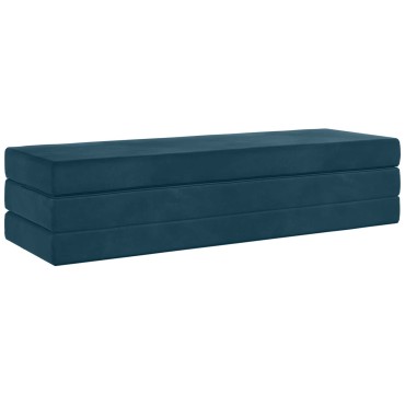 vidaXL Κρεβάτι Καναπέ Αναδιπλούμενο 180x67x45cm Μπλε