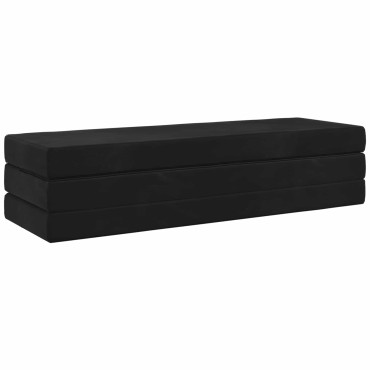 vidaXL Κρεβάτι Καναπέ Αναδιπλούμενο 180x67x45cm Μαύρο