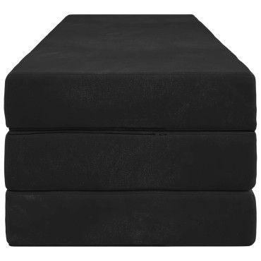vidaXL Κρεβάτι Καναπέ Αναδιπλούμενο 180x67x45cm Μαύρο