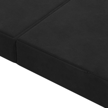 vidaXL Κρεβάτι Καναπέ Αναδιπλούμενο 180x67x45cm Μαύρο