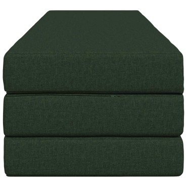vidaXL Κρεβάτι Καναπέ Αναδιπλούμενο 200x67x45cm Σκούρο Πράσινο