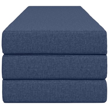 vidaXL Κρεβάτι Καναπέ Αναδιπλούμενο 200x67x45cm Μπλε