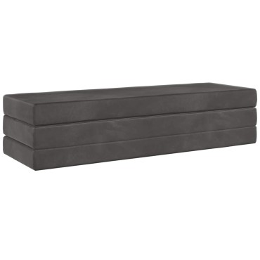 vidaXL Κρεβάτι Καναπέ Αναδιπλούμενο 200x67x45cm Σκούρο Γκρι