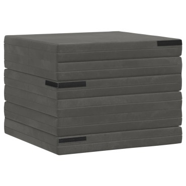 vidaXL Κρεβάτι Καναπέ Αναδιπλούμενο 140x67x15cm Σκούρο Γκρι