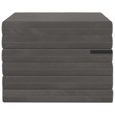 vidaXL Κρεβάτι Καναπέ Αναδιπλούμενο 140x67x15cm Σκούρο Γκρι