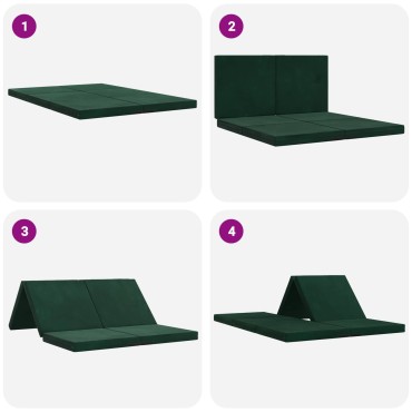 vidaXL Κρεβάτι Καναπέ Αναδιπλούμενο 70x67x48cm Σκούρο Πράσινο