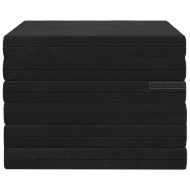 vidaXL Κρεβάτι Καναπέ Αναδιπλούμενο 140x67x15cm Μαύρο