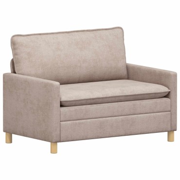 vidaXL Σετ Καναπέ 2 τεμ. Μπεζ Πολυεστέρας 126x81x87,5cm  Διθέσιος