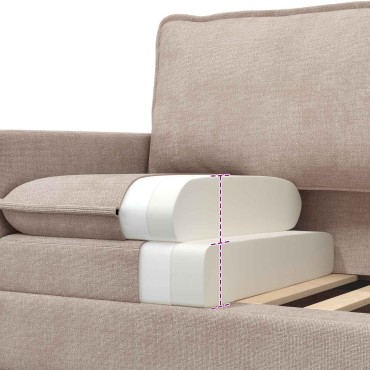 vidaXL Σετ Καναπέ 2 τεμ. Μπεζ Πολυεστέρας 126x81x87,5cm  Διθέσιος