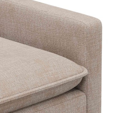 vidaXL Σετ Καναπέ 2 τεμ. Μπεζ Πολυεστέρας 156x81x87,5cm  Διθέσιος