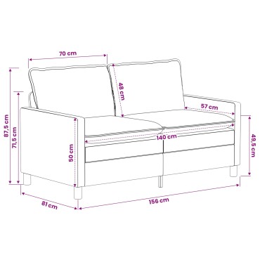 vidaXL Σετ Καναπέ 2 τεμ. Μπεζ Πολυεστέρας 156x81x87,5cm  Διθέσιος