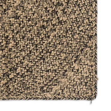 vidaXL Χαλί Περιοχής Φυσικό και Μαύρο 60x400cm Γιούτα