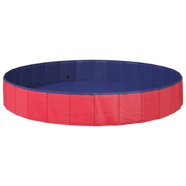 vidaXL Πισίνα Σκύλου Κόκκινο Ø200 x 30 cm Χοντρό PVC