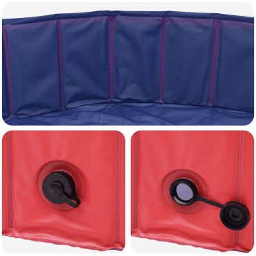 vidaXL Πισίνα Σκύλου Ø300 x 38 cm Χοντρό PVC Κόκκινο