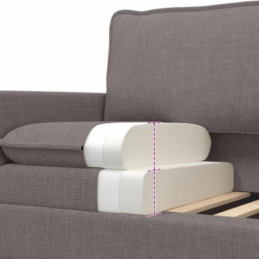 vidaXL Καναπές Taupe 76x81x87,5cm Ύφασμα