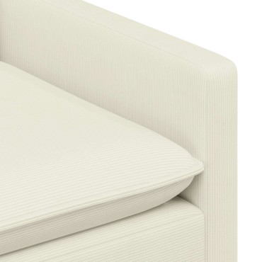 vidaXL Καναπές Κρεμ 76x81x87,5cm Ύφασμα