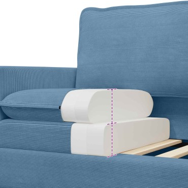 vidaXL Καναπές Μπλε 126x81x87,5cm Ύφασμα