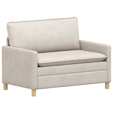 vidaXL Καναπές Κρεμ 126x81x87,5cm Πολυεστέρας