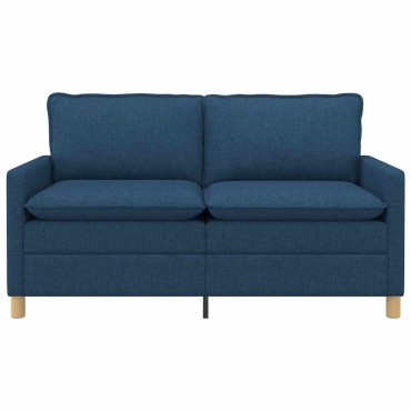 vidaXL Καναπές 2-θέσιο Μπλε 156x81x87,5cm Ύφασμα