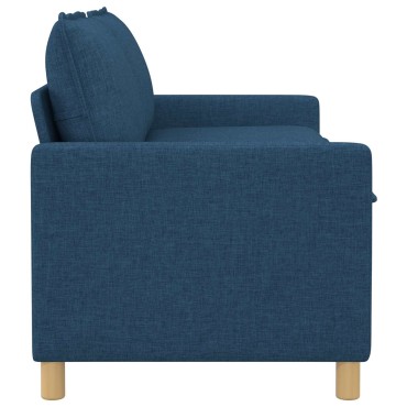 vidaXL Καναπές 2-θέσιο Μπλε 156x81x87,5cm Ύφασμα