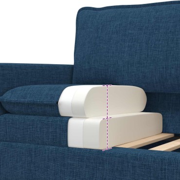 vidaXL Καναπές 2-θέσιο Μπλε 156x81x87,5cm Ύφασμα