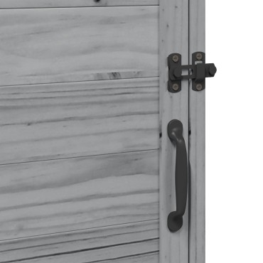 vidaXL Αποθήκη Κήπου Γκρι 59 x 56 x 113,5 εκ Στερεό Ξύλο Πεύκου