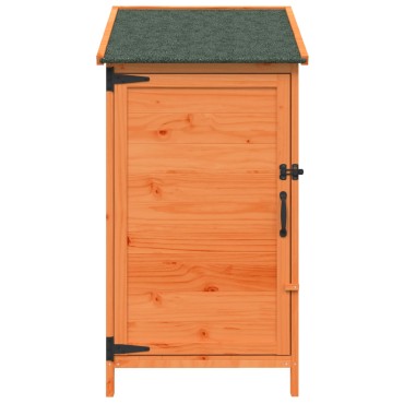 vidaXL Αποθήκη Κήπου Καφέ 59 x 56 x 113,5 εκ Στερεό Ξύλο Πεύκου