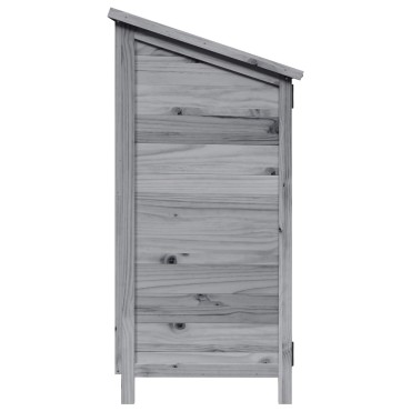 vidaXL Αποθήκη Κήπου Γκρι 106,5 x 56 x 113,5 εκ. Στερεό Ξύλο Πεύκου