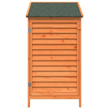 vidaXL Αποθήκη Κήπου Καφέ 59 x 56 x 113,5 εκ Στερεό Ξύλο Πεύκου